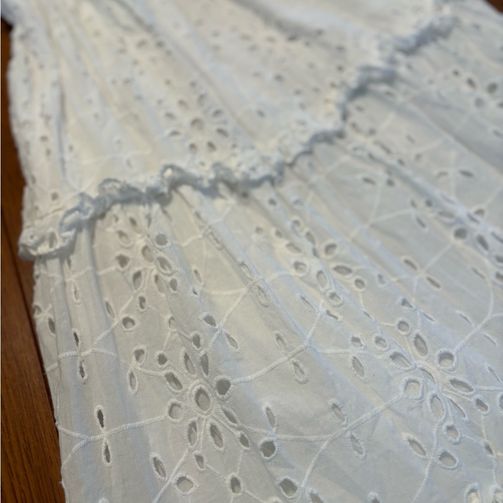 Cleobella 100% Organic Cotton Frida Midi Coastal Cottage Eyelet Dress.Size Small - Picture 9 of 10